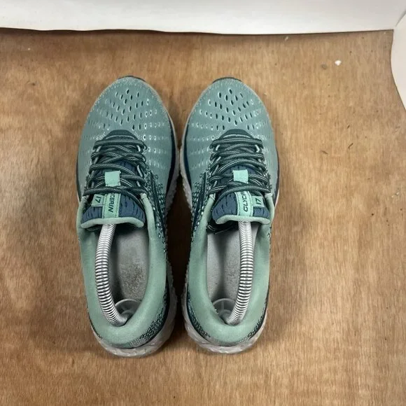 Brooks Glycerin 17 Women Size 8 Green Running Shoes Sneakers - Picture 5 of 9